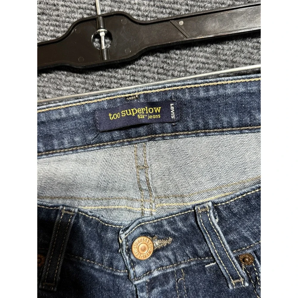 Levi's 524 Too Superlow Jeans Womens 7 Medium Blue Excellent Denim Stretch